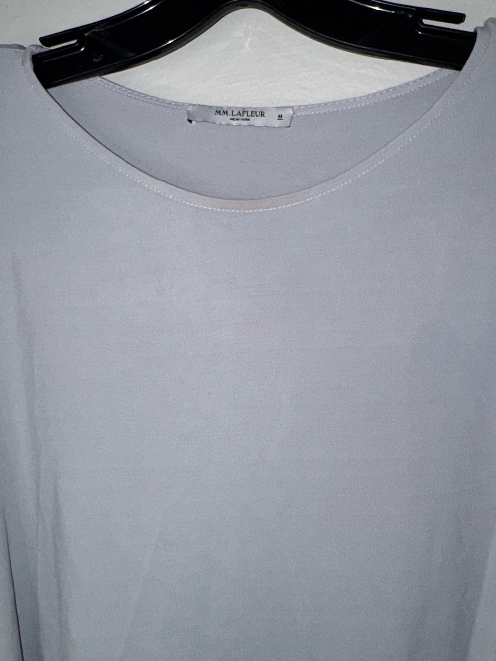 MM Lafleur Light Gray Long Sleeve Tie-Front Tee - Picture 11 of 12